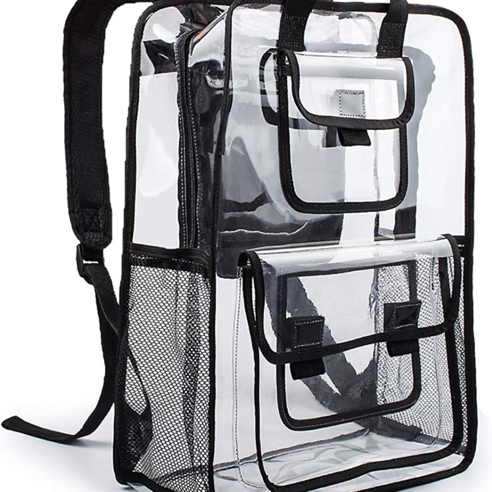 Clear backpack.  Estrarer